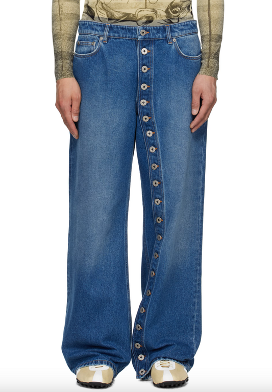 Buttoned Denim Jeans